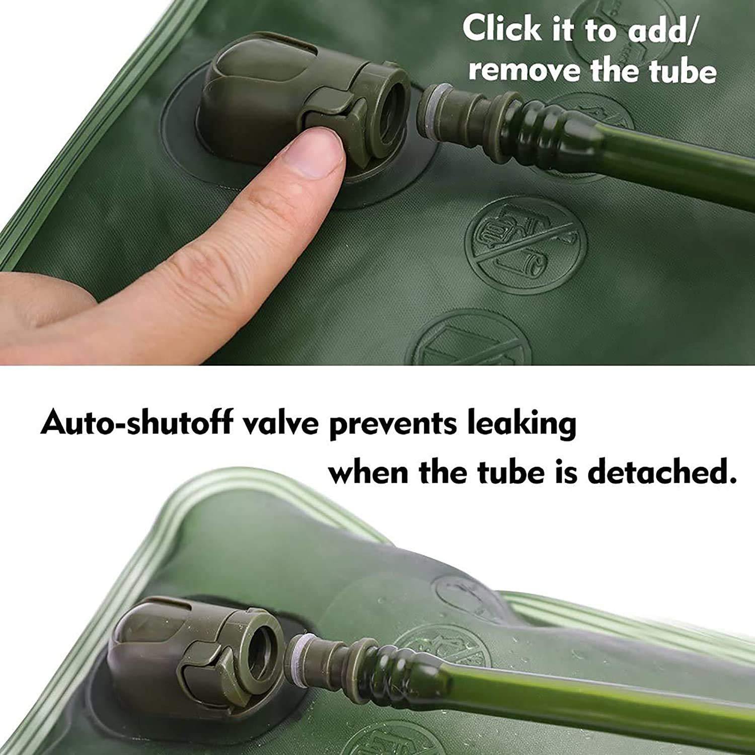 Cycling Backpack Water Bag 2l Water Bag Suction Nozzle Outdoor Sports Water Bladder Mountaineering Camping Eva Folding Water Bag Doba